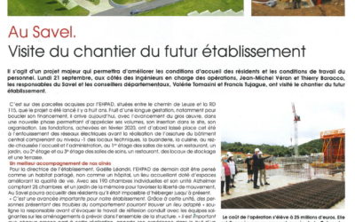 Au Savel, visite du chantier du futur établissement