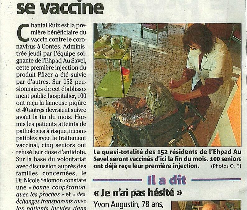 L’EHPAD de Contes se vaccine